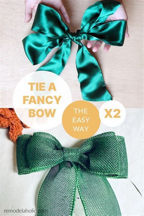 How To Tie A Fancy Bow 2 Easy Ways Bows Diy Ribbon Tie Bows With