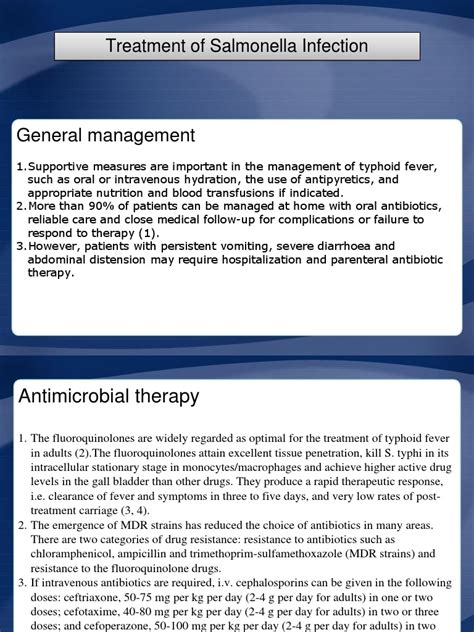 Treatment of Salmonella Infection: General Management | PDF | Microbiology | Clinical Medicine