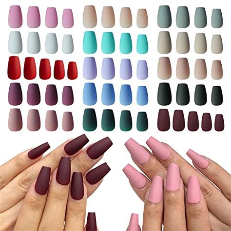 360pcs Press On Nails Short Coffin Fake Nails Matte Full Cover Ballerina Acrylic Artificial