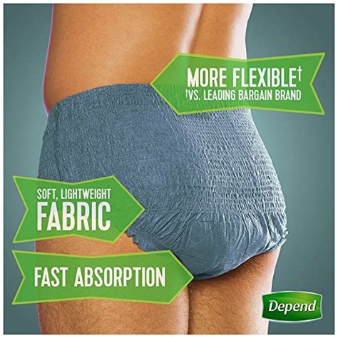 Depend Fit Flex Incontinence Underwear For Men Maximum Absorbency L