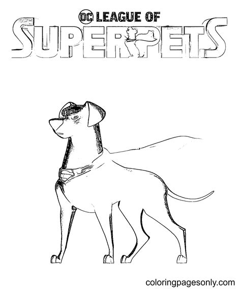 DC League Of Super Pets Coloring Page Free Printable Coloring Pages