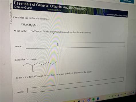 Answered Consider The Molecular Formula  Bartleby