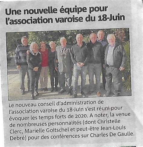 Article Var Matin Association Varoise De L Appel Du 18 Juin