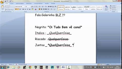 Como Deixar A Letra Em Negrito Italico E Riscado No Youtube Youtube