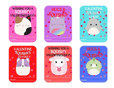 Squishmallow Valentines Day Cards - Etsy