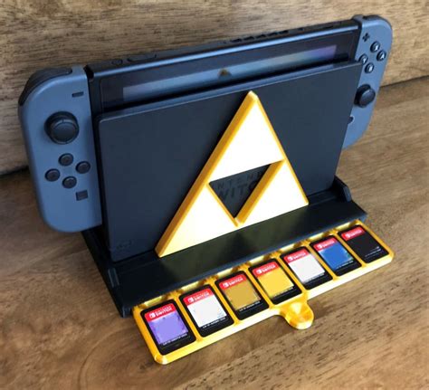 Nintendo Switch Game Holder Zelda Triforce Dock Stand Etsy