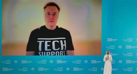 Elon Musk Showed Up To His Dubai Address In A Tech Support T Shirt