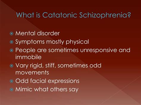 PPT - Catatonic Schizophrenia PowerPoint Presentation, free download ...