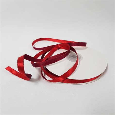 Satin Stitch Ribbon 10mm Red Wine Desflora