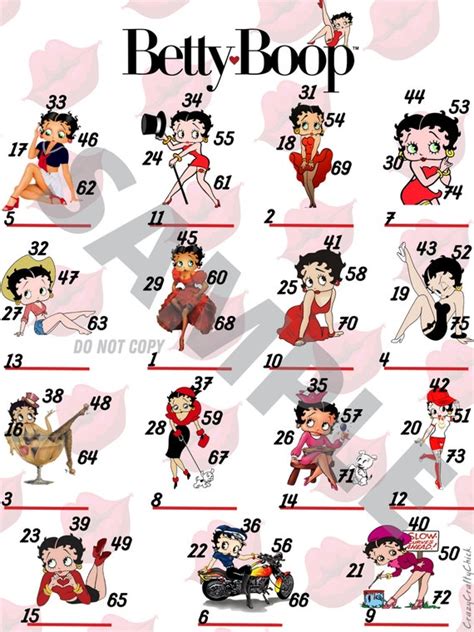 Betty Boop 75 Board Straight Mixed Blank Etsy Canada