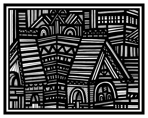 Demure Architecture Art Black And White Drawing By Eddie Alfaro Pixels