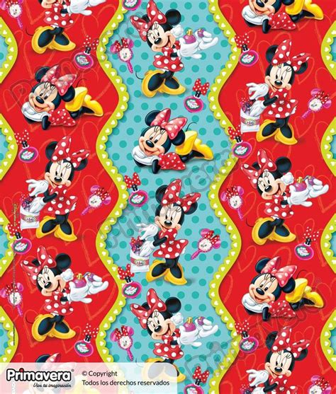 Mickey And Minnie Mouse Fabric With Polka Dots