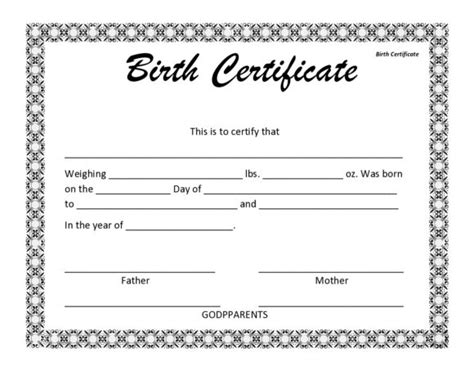 30 Blank Birth Certificate Templates (& Examples) - PrintableTemplates