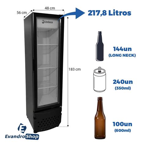 Expositor Vertical 1 Porta De Bebidas 217 8 Litros LED VR08 127v