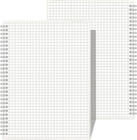 AHGXG Graph Paper Notebook Spiral 2 Pack - Large B5 Grid Notebook 7.3"X 10", 100GSM Thick Graph ...