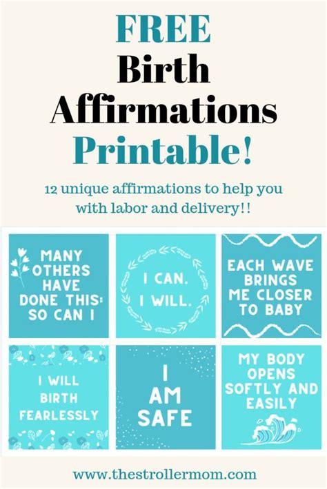 Birth Affirmations Printable Printable Word Searches