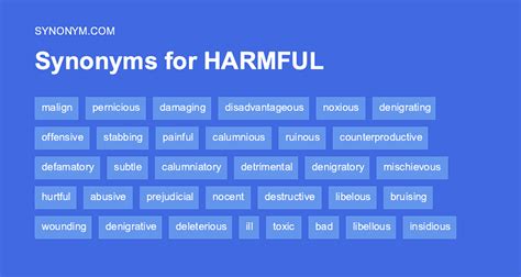 word  harmful synonyms antonyms