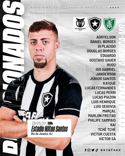 Botafogo F R On Twitter Atletas Relacionados Para O Jogo O