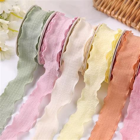 Meter Cm Wrinkle Ribbon Reben Hadiah Riben Satin Organza