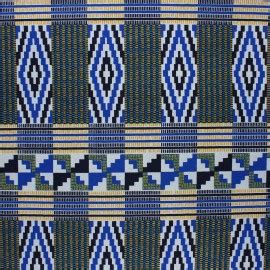 Tissu Wax Africain Paillettes Sandema Bleu Mapetite Mercerie