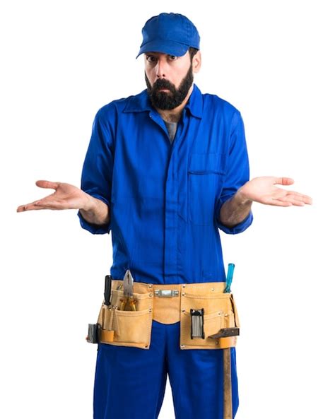 Free Photo Handyman Work Uniform Background Hat