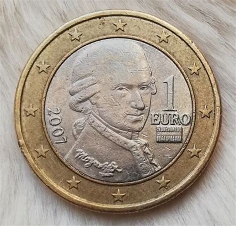 1 EURO MÜNZE Fehlprägung Österreich 2007 Alte Europakarte 89 95