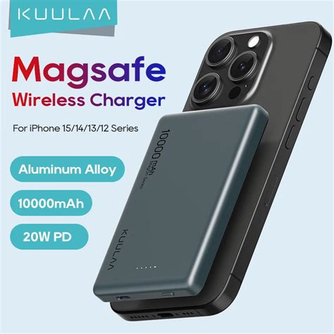 KUULAA Cargador Inal Mbrico Magsafe Para Tel Fono Bater A Externa De