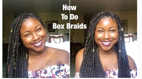 Box Braid Tutorial For Beginners On Yourself Youtube