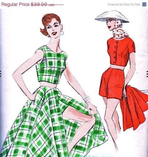 Uncut Vintage S Vogue Pattern Glamorous Etsy Vogue