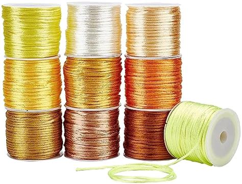 Yards Mm Rattail Satin Cord Yellow Nylon String Thread Bracelet