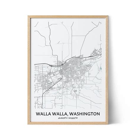 Walla Walla Map Poster - Your City Map Art - Positive Prints