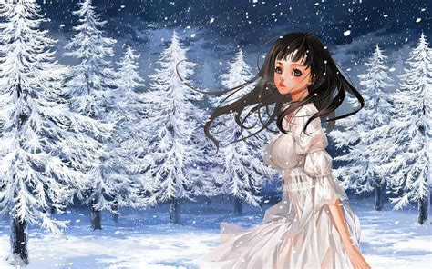 Anime Snow Wallpaper Snow Winter Anime Wallpapers Digimoview