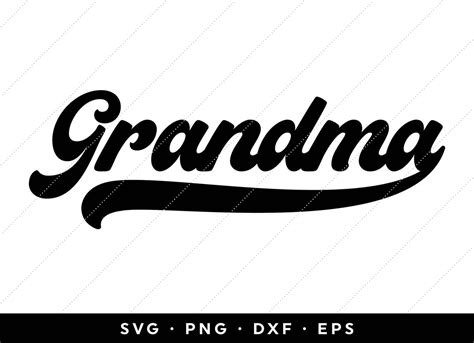 Retro Grandma Svg Mothers Day Svg Vintage Font Grandma Svg Etsy Uk