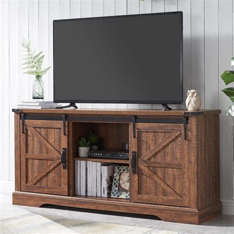 Buy Okd Farmhouse Tv Stand For Inch Tvs Modern Rustic Entertainment