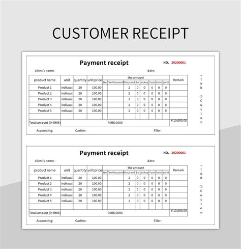 Free Custom Receipt Templates For Google Sheets And Microsoft Excel