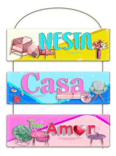 Cartel Decorativo Decoraset Placas Decorativas Suspensa Corda Frase