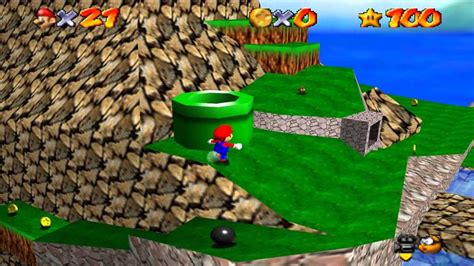 Super Mario 64 Walkthrough Course 13 Tiny Huge Island Youtube