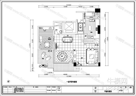 四室两厅复式家装施工图cad施工图下载id238658牛模网