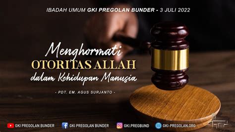 Ibadah Minggu Live Streaming Gki Pregolan Bunder Juli