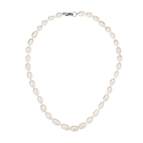 Xl Seed Pearl Necklace In Sterling Silver