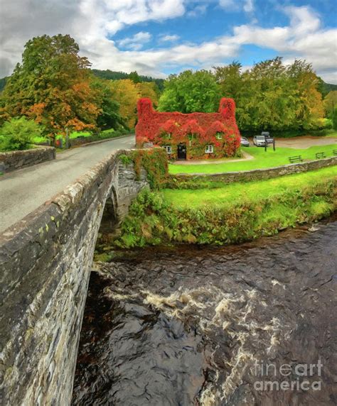 Llanrwst Tea Cottage Autumn Photograph by Adrian Evans - Fine Art America