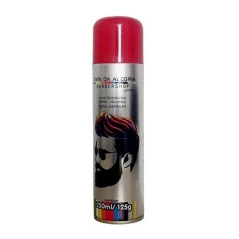 Tinta Temporaria Para Cabelo Vermelho 250ml Dalegria Tinta Spray De Festa Para Cabelo