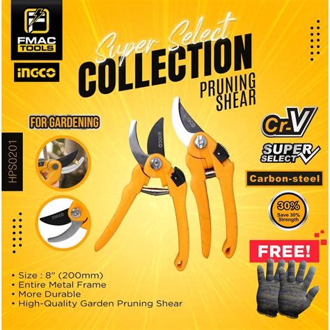 Ingco Super Select Pruning Shear Carbon Steel Blade Hps