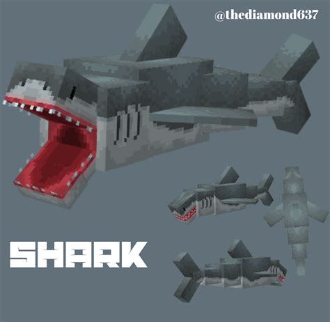 Here A Concept Of A Shark To Minecraft Dont Take Hit Damage Close To