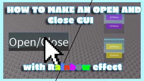 Roblox Studio How To Make An Openclose Gui With Rainbow Effects