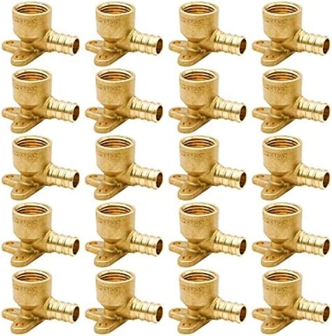 20 Pack Drop Ear Elbow Fittings PEX 1 2 X 1 2 NPT Female Threaded