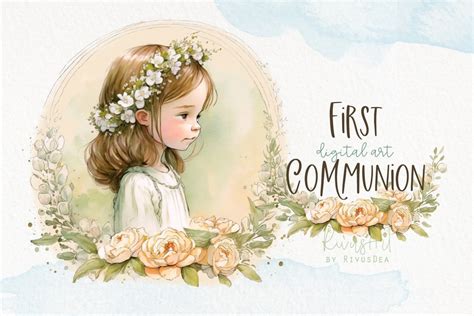 First Communion Png Clipart Watercolor First Communion First Communion