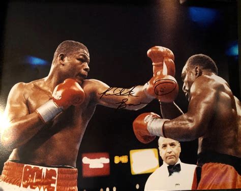 Riddick Bowe vs Evander Holyfield 16x20 autographed fight photo ...