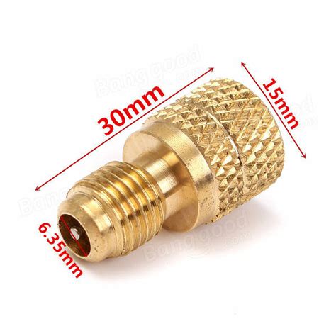 A C R134a Brass Adapter Fitting 1 4 Inch Male To 1 2 Inch Female With Valve Core Sale