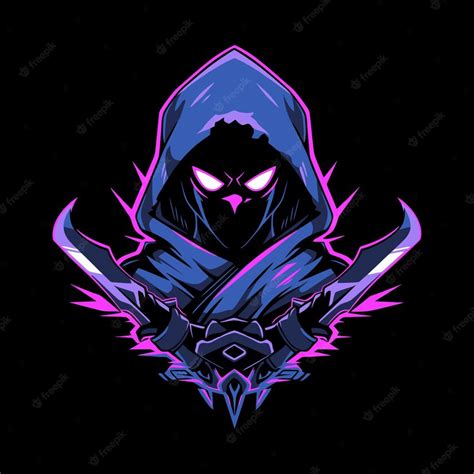 Premium Vector | Assassin head esport logo and mascot gaming isolated